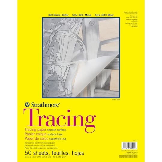 Strathmore Tracing Paper Pad, 300 Series, Tape-Bound, 50 Sheets